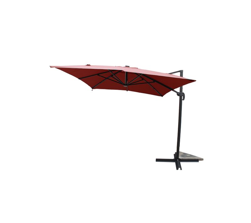 Calvia Terracotta - Parasol Rotatif LED 3 X 4 M En Aluminium