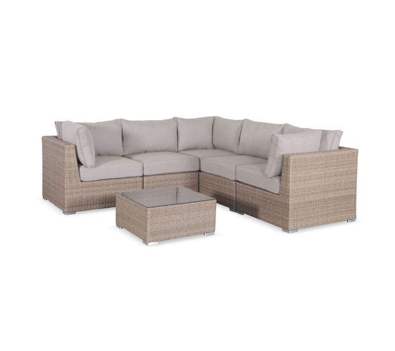 Salon De Jardin Premium En Résine Tressée Arrondie – Vittoria – Résine Naturelle Style Osier.