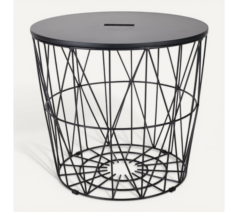 Table Basse Fany En Métal Noir D.49cm