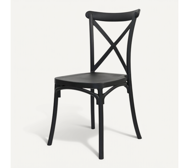 Chaise Noire Style Bistrot En Résine Polypropylène