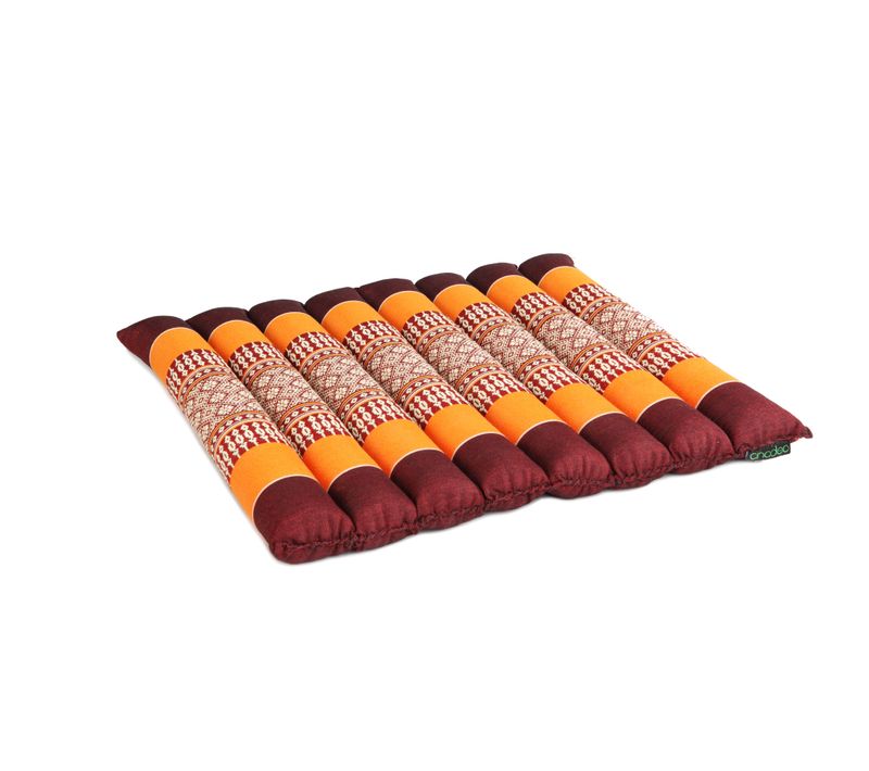 Flat Rollable - Coussin De Yoga Et Méditation Plat Et Souple - Orange - Roulable Et Ajustable En