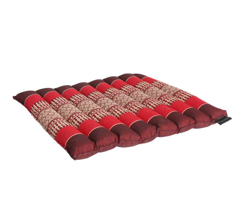 Flat Rollable - Coussin De Yoga Et Méditation Plat Et Souple - Rouge Bourgogne - Roulable Et