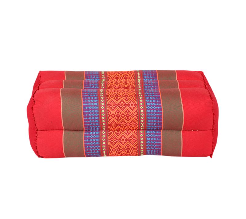 Coussin De Yoga Et Méditation En Kapok Naturel - Red - Confort Optimal Et Facile à Transporter