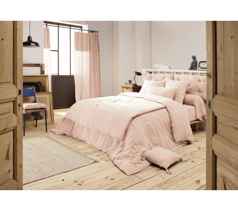 Housse De Couette 260 X 240 Cm – Double Gaze De Coton - Gaïa Guimauve