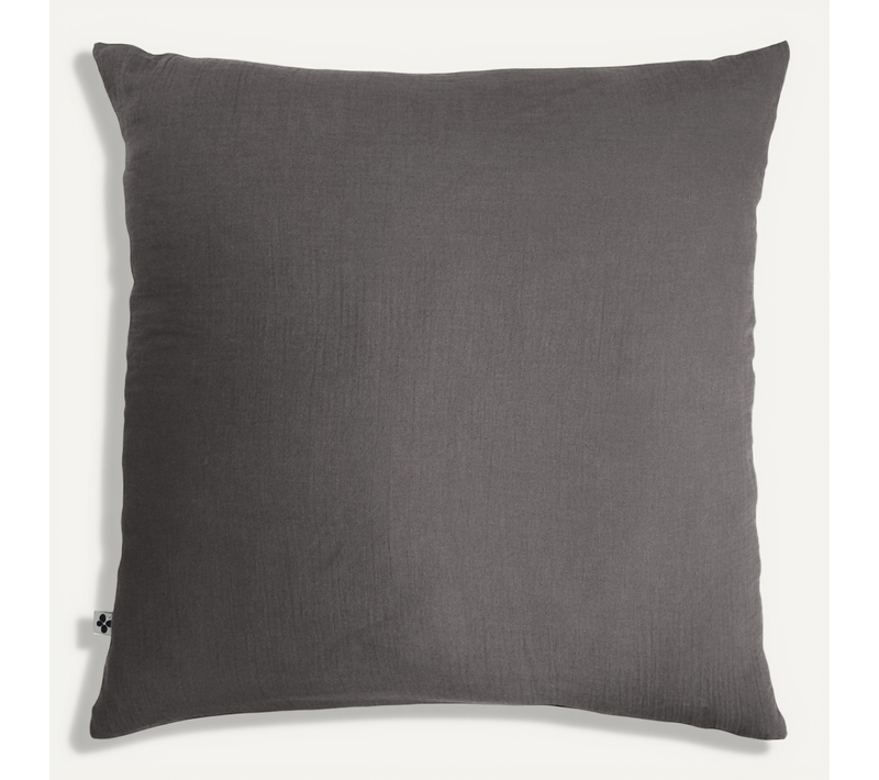 Taie D’oreiller 60 X 60 Cm – Double Gaze De Coton – Gaïa Granit