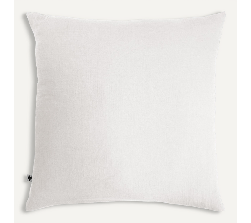 Taie D’oreiller 60 X 60 Cm – Double Gaze De Coton – Gaïa Blanc