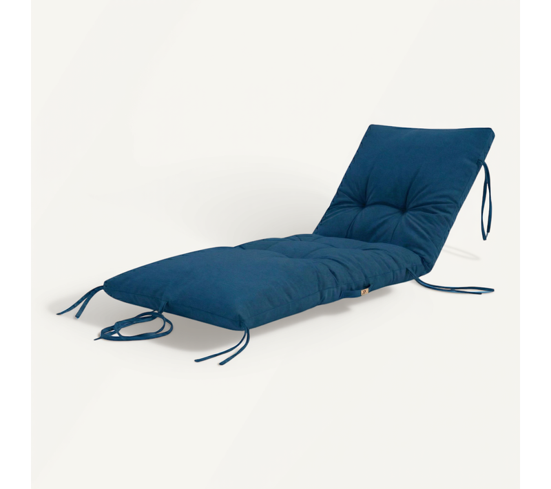 Coussin Pour Bain De Soleil En Polyester 185 X55cm Bleu Pétrole