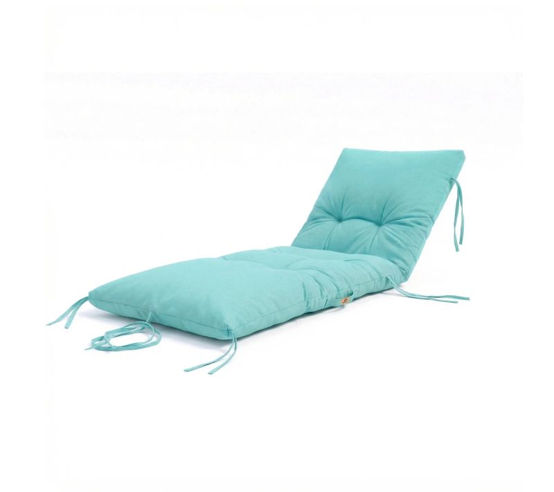 Coussin Pour Bain De Soleil En Polyester 185 X55cm Bleu Caraïbes