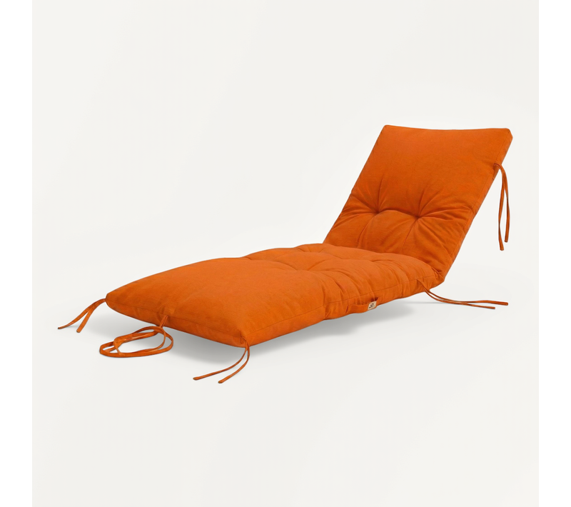 Coussin Pour Bain De Soleil En Polyester 185 x 55 cm Orange