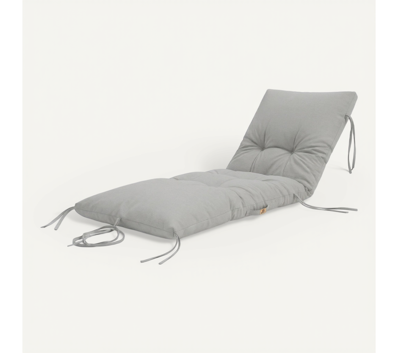 Coussin Pour Bain De Soleil En Polyester 185 X55cm Gris