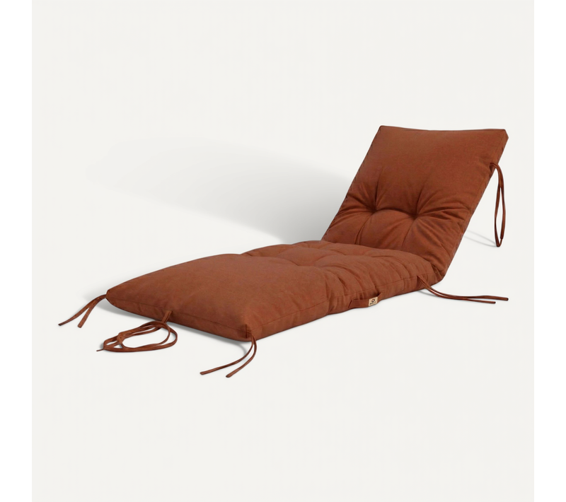 Coussin Pour Bain De Soleil En Polyester 185 X55cm Terracotta