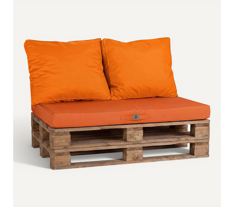 Lot De 3 Coussins Pour Palette Déhoussables En Polyester Orange