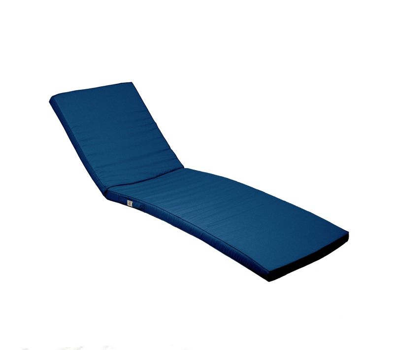 Coussin Pour Transat Déhoussable 185x55x4cm Bleu Petrole