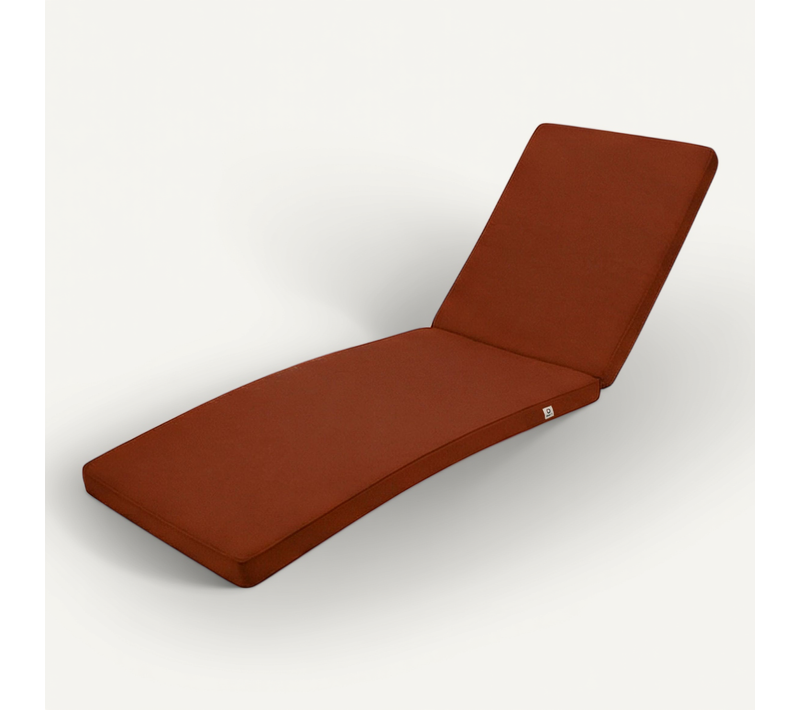 Coussin Pour Transat Déhoussable 185x55x4cm Terracotta