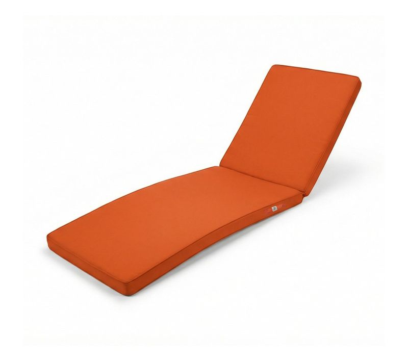 Coussin Pour Transat Déhoussable 185x55x4cm Orange