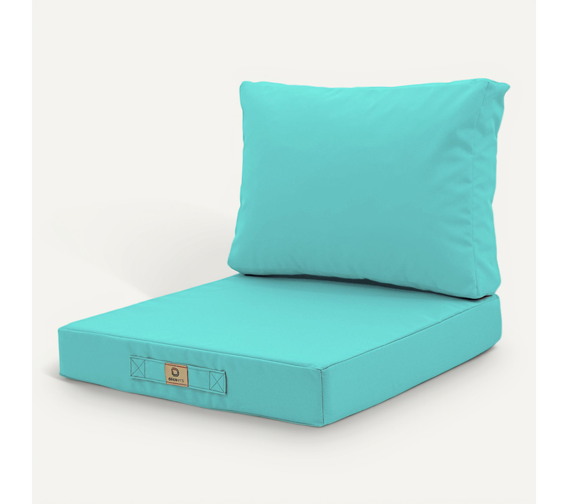 Coussins Pour Salon De Jardin Déhoussable 50x50cm Bleu Caraïbes
