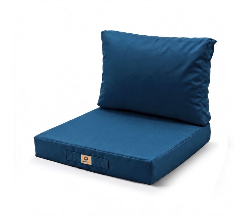 Coussins Pour Salon De Jardin Déhoussable 50x50cm Bleu Pétrole