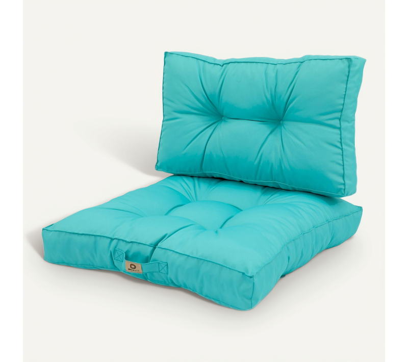 Coussins Pour Salon De Jardin Capitonné 50x50cm Bleu Caraibes