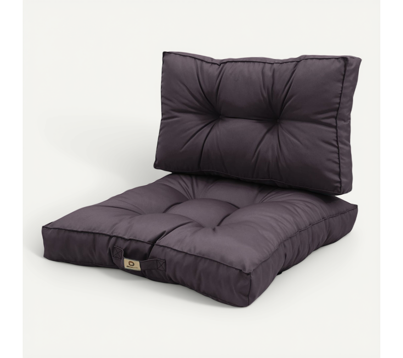 Coussins Pour Salon De Jardin Capitonné 50x50cm Gris Carbone