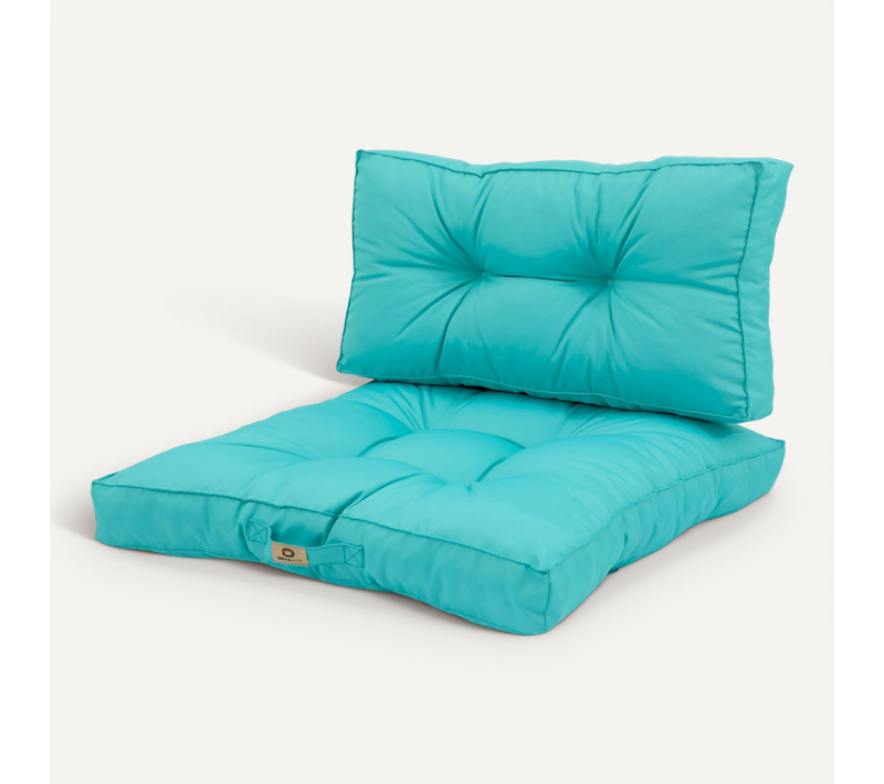 Coussins Pour Salon De Jardin Capitonné 60x60cm Bleu Caraibes