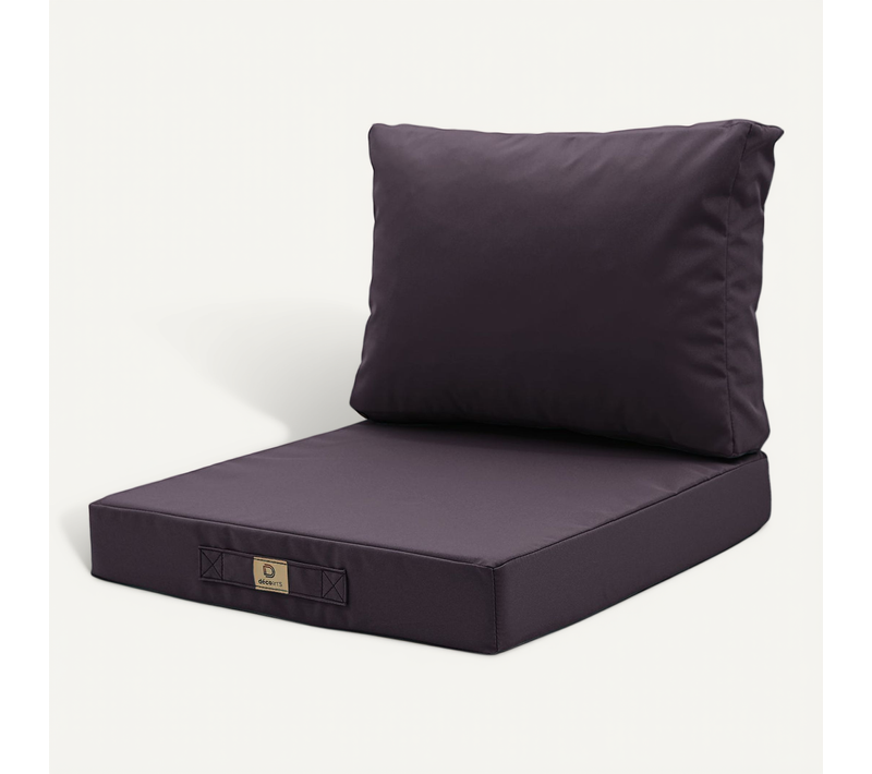 Coussins Pour Salon De Jardin Déhoussable 60x60cm Gris Carbone