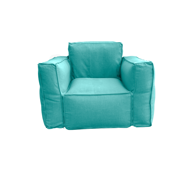 Fauteuil Salon De Jardin Modulable 90x75x65cm Bleu