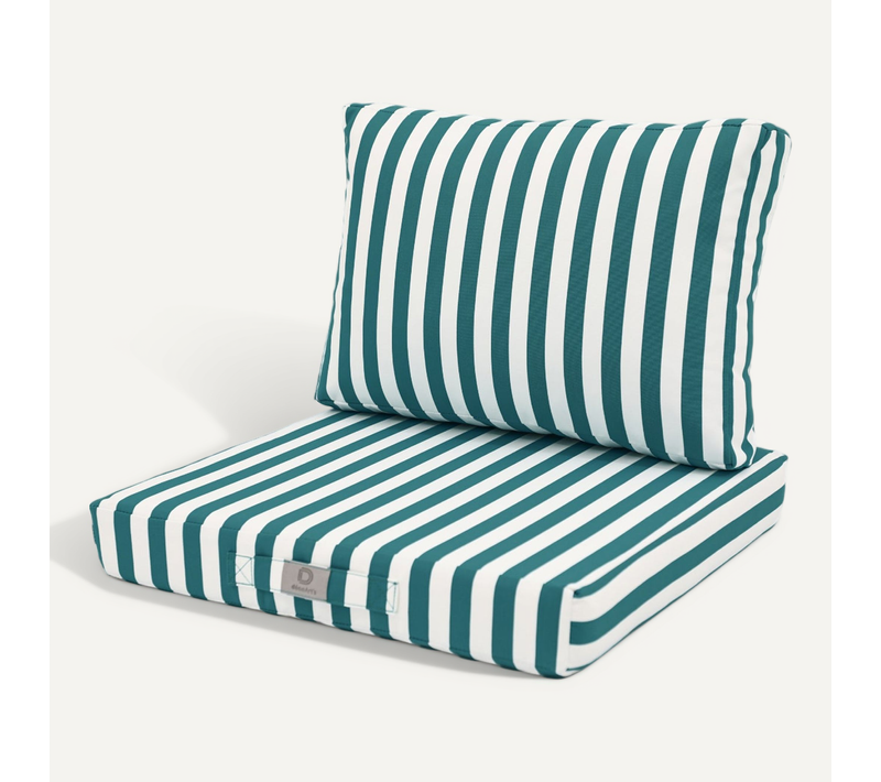 Coussins Pour Salon De Jardin Déhoussable 60x60cm Rayure Vert