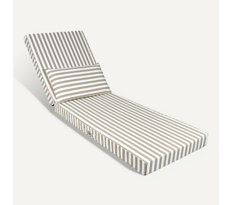 Coussin Bain De Soleil Premium Avec Coussin - Rayures Beiges
