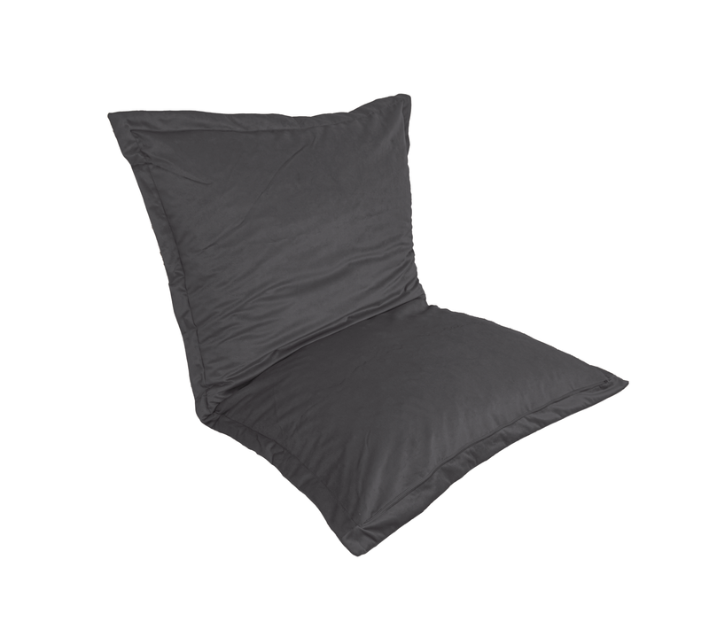 Pouf Intérieur XL - Housse Velours - 150x100cm - Gris