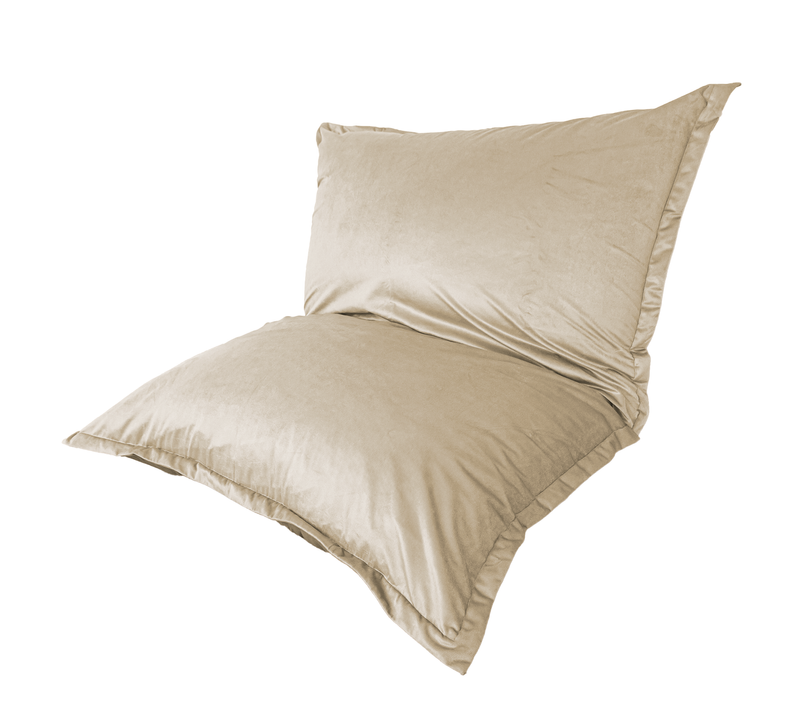 Pouf Intérieur XXL - Housse Velours - 190x155cm - Crême