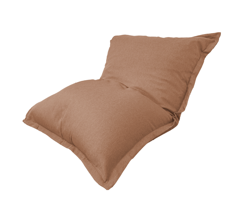 Pouf Intérieur XXL - Housse Effet Lin - 190x155cm - Marron