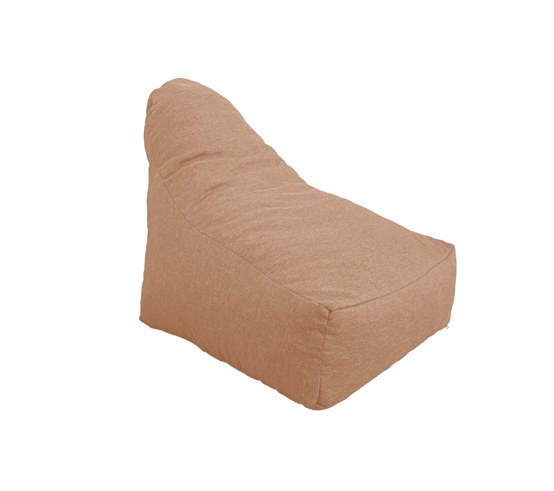 Pouf Fauteuil XXL Tissu Effet Lin - 120x70x90 Cm - Marron