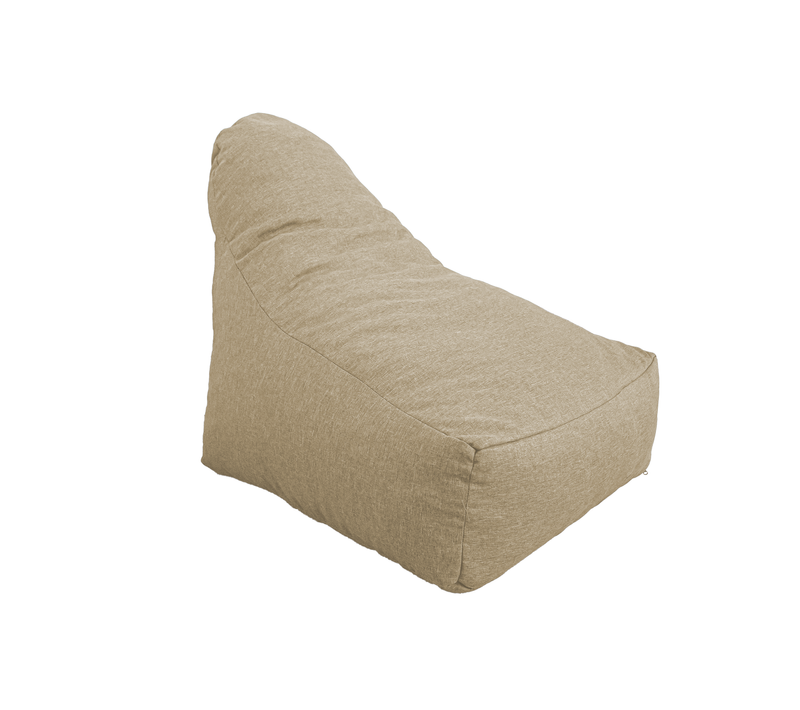 Pouf Fauteuil XXL Tissu Effet Lin - 120x70x90 Cm - Beige