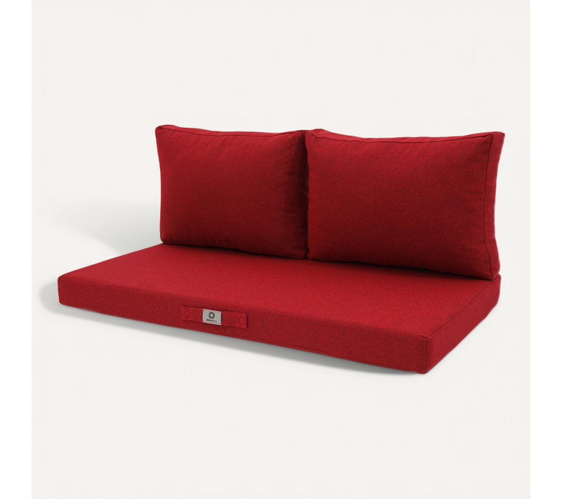 Coussins Pour Salon De Jardin Déhoussable 120x60cm - Bordeaux Chiné