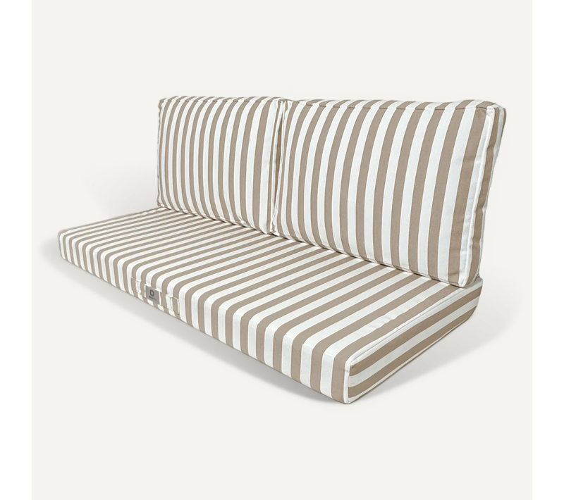 Coussins Pour Salon De Jardin Déhoussable 100x50cm Rayure Beige
