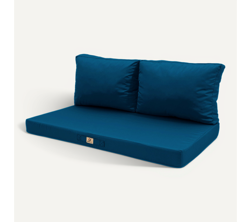 Coussins Pour Salon De Jardin Déhoussable 100x50cm Bleu Pétrole