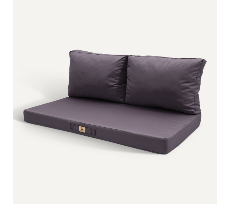 Coussins Pour Salon De Jardin Déhoussable 120x60cm Gris Carbone
