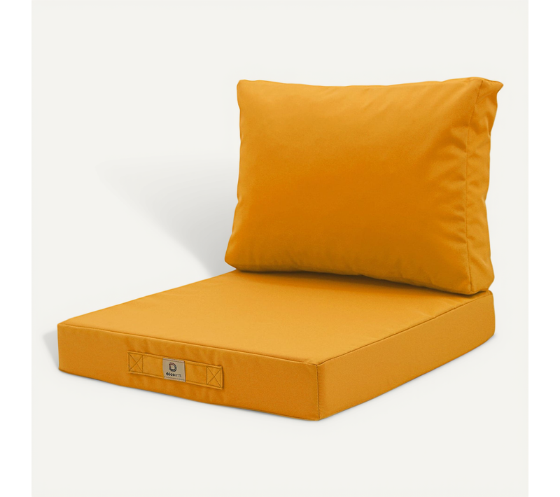 Coussins Pour Salon De Jardin Déhoussable 50x50cm Jaune