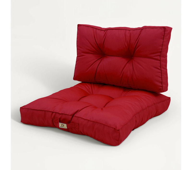 Coussins Pour Salon De Jardin Capitonné 50x50cm Rouge