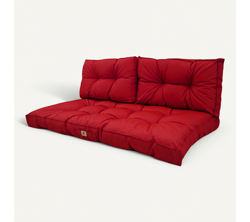 Coussins Pour Salon De Jardin Capitonné 100x50cm Rouge
