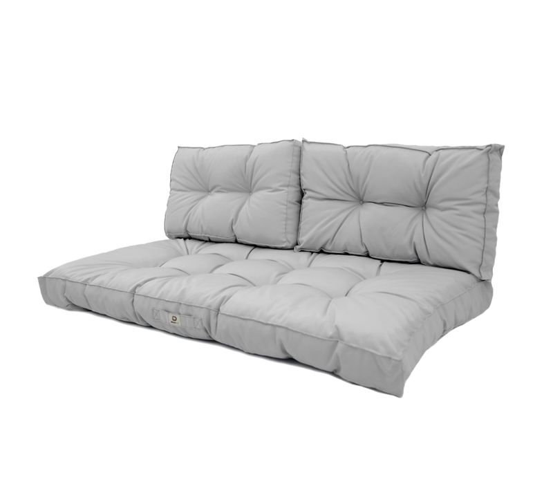 Coussins Pour Salon De Jardin Capitonné 100x50cm Gris Galet