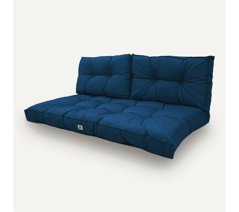 Coussins Pour Salon De Jardin Capitonné 100x50cm Bleu Petrole