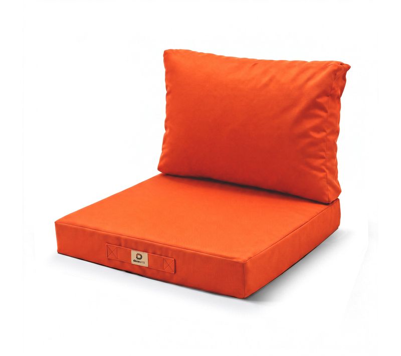 Coussins Pour Salon De Jardin Déhoussable 60x60cm Orange