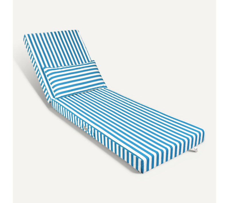 Coussin Bain De Soleil Premium Avec Coussin - Rayures Turquoises