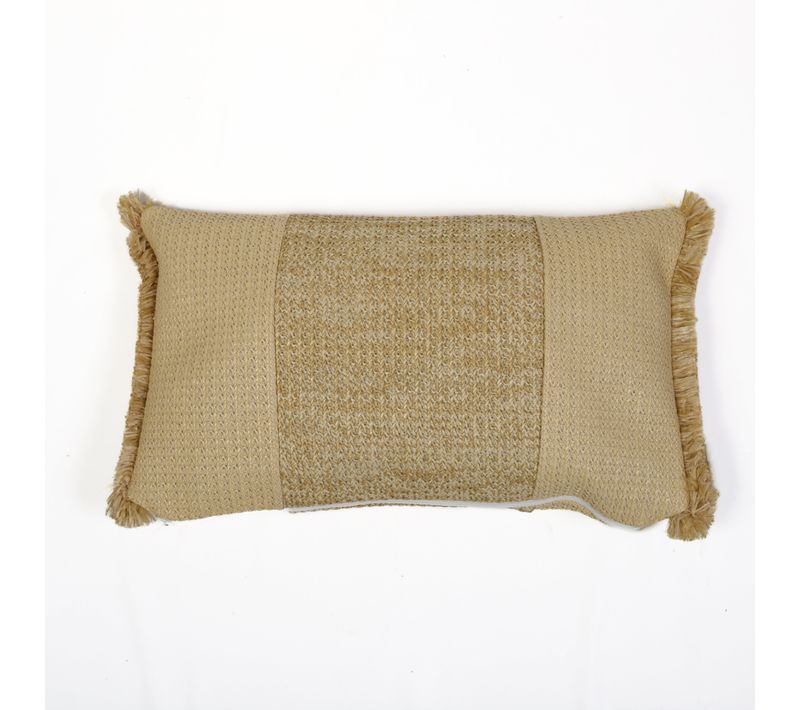 Coussin Effet Raphia - à Bande - Rectangle - 50x30cm