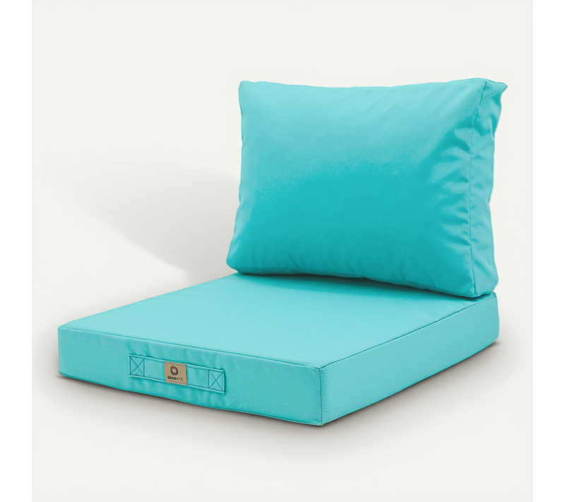 Coussins Pour Salon De Jardin Déhoussable 60x70cm Bleu Caraïbes