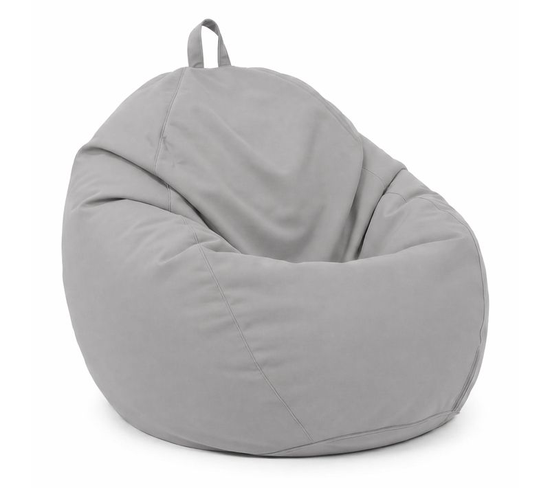 Pouf Poire XL D'extérieur - 110x120 Cm - Gris Galet