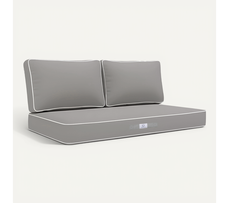 Coussins Salon Jardin Premium Déhoussable 120x60cm Gris Clair
