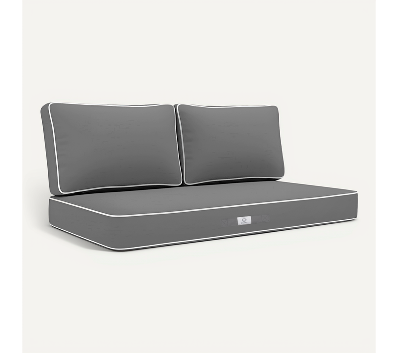 Coussins Salon Jardin Premium Déhoussable 100x50cm Gris Foncé
