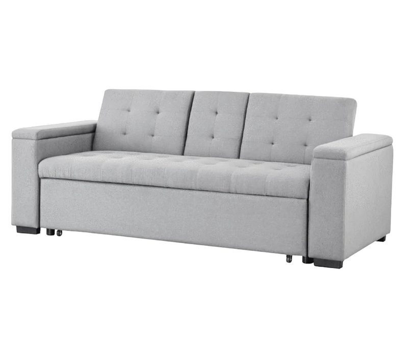 Canapé 3 Places Convertible Clic-clac En Tissu Pose-gobelet Marino